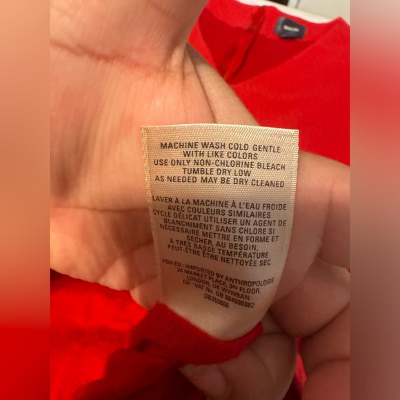 Maeve Anthropologie Splitshade Red Textured Knit Tulip Sheath Dress Size Medium - Picture 14 of 15